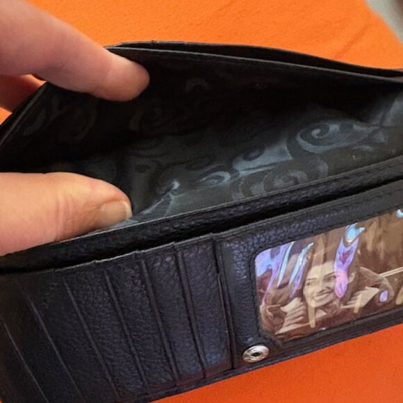 Brighton Furguson Tiger Animal Print Leather Wallet w Silver Burnished Hardware - Picture 4 of 9